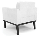 Sofá Namoradeira E 2 Poltronas Base De Madeira Preto Elisa Co