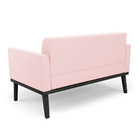 Sofá Namoradeira E 2 Poltronas Base De Madeira Preto Elisa Su