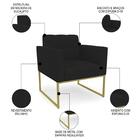 Sofá Namoradeira E 2 Poltronas Base Industrial Dourado Ana Li