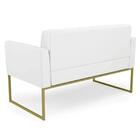 Sofá Namoradeira E 2 Poltronas Base Industrial Dourado Ana Si