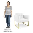 Sofá Namoradeira E 2 Poltronas Base Industrial Dourado Ana Si