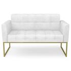 Sofá Namoradeira E 2 Poltronas Base Industrial Dourado Ana Si