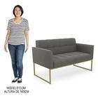 Sofá Namoradeira E 2 Poltronas Base Industrial Dourado Ana Su