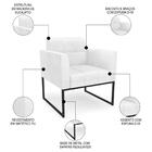 Sofá Namoradeira E 2 Poltronas Base Industrial Preto Ana Sint