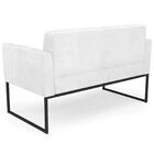 Sofá Namoradeira E 2 Poltronas Base Industrial Preto Ana Sint