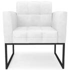 Sofá Namoradeira E 2 Poltronas Base Industrial Preto Ana Sint