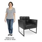 Sofá Namoradeira E 2 Poltronas Base Industrial Preto Ana Sint