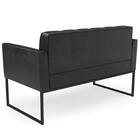 Sofá Namoradeira E 2 Poltronas Base Industrial Preto Ana Sint