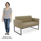 Sofá Namoradeira E 2 Poltronas Base Industrial Preto Ana Sued