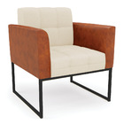 Sofá Namoradeira E 2 Poltronas Base Industrial Preto Elisa No