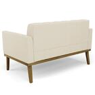 Sofá Namoradeira E 2 Poltronas Base Madeira Castanho Ana Linh