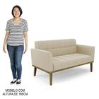 Sofá Namoradeira E 2 Poltronas Base Madeira Castanho Ana Sued