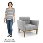 Sofá Namoradeira E 2 Poltronas Base Madeira Castanho Ana Sued