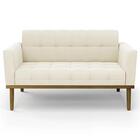 Sofá Namoradeira E 2 Poltronas Base Madeira Castanho Ana Velu