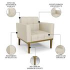 Sofá Namoradeira E 2 Poltronas Base Madeira Castanho Ana Velu