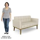 Sofá Namoradeira E 2 Poltronas Base Madeira Castanho Ana Velu