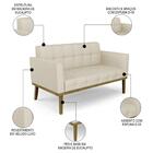 Sofá Namoradeira E 2 Poltronas Base Madeira Castanho Ana Velu