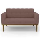 Sofá Namoradeira E 2 Poltronas Base Madeira Castanho Ana Velu