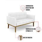 Sofá Namoradeira E 2 Poltronas Base Madeira Castanho Elisa Co