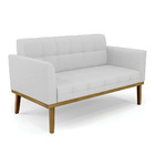 Sofá Namoradeira E 2 Poltronas Base Madeira Castanho Elisa Li