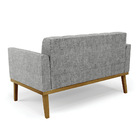 Sofá Namoradeira E 2 Poltronas Base Madeira Castanho Elisa Li