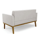 Sofá Namoradeira E 2 Poltronas Base Madeira Castanho Elisa Ve