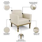 Sofá Namoradeira E 2 Poltronas Base Madeira Castanho Maressa