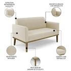 Sofá Namoradeira E 2 Poltronas Base Madeira Castanho Maressa