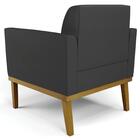 Sofá Namoradeira E 2 Poltronas Base Madeira Castanho Maressa