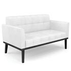 Sofá Namoradeira E 2 Poltronas Base Madeira Preto Ana Sintéti