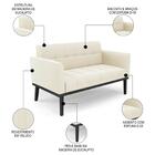 Sofá Namoradeira E 2 Poltronas Base Madeira Preto Ana Veludo