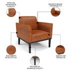 Sofá Namoradeira E 2 Poltronas Base Madeira Preto Maressa Sin