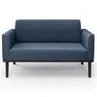 Sofá Namoradeira E 2 Poltronas Base Madeira Preto Maressa Sue