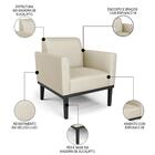 Sofá Namoradeira E 2 Poltronas Base Madeira Preto Maressa Vel