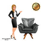 Sofá Namoradeira E 2 Poltronas Giratória Mm30 Opala Corano D0