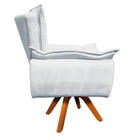 Sofá Namoradeira E 2 Poltronas Giratória Mm30 Opala Suede D03