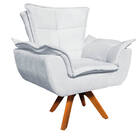 Sofá Namoradeira E 2 Poltronas Giratória Mm30 Opala Suede D03