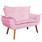 Sofá Namoradeira E 2 Poltronas Giratória Mm30 Opala Suede D03