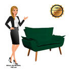 Sofá Namoradeira E 2 Poltronas Giratória Mm30 Opala Suede D03