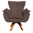 Sofá Namoradeira E 2 Poltronas Giratória Mm30 Opala Suede D03