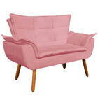 Sofá Namoradeira E 2 Poltronas Giratória Mm30 Opala Suede D03
