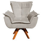 Sofá Namoradeira E 2 Poltronas Giratória Mm30 Opala Suede D03