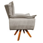 Sofá Namoradeira E 2 Poltronas Giratória Mm30 Opala Suede D03