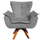 Sofá Namoradeira E 2 Poltronas Giratória Mm30 Opala Suede D03