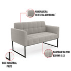 Sofá Namoradeira E 2 Poltronas Industrial Pto Elisa Bouclê D0