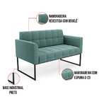 Sofá Namoradeira E 2 Poltronas Industrial Pto Elisa Bouclê D0