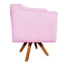 Sofá Namoradeira E 2 Poltronas Julia Giratória Madeira Suede