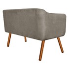 Sofá Namoradeira E 2 Poltronas Julia Giratória Madeira Suede