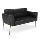 Sofá Namoradeira E 2 Poltronas Pé De Ferro Dourado Elisa Cora