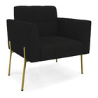 Sofá Namoradeira E 2 Poltronas Pé De Ferro Dourado Elisa Linh